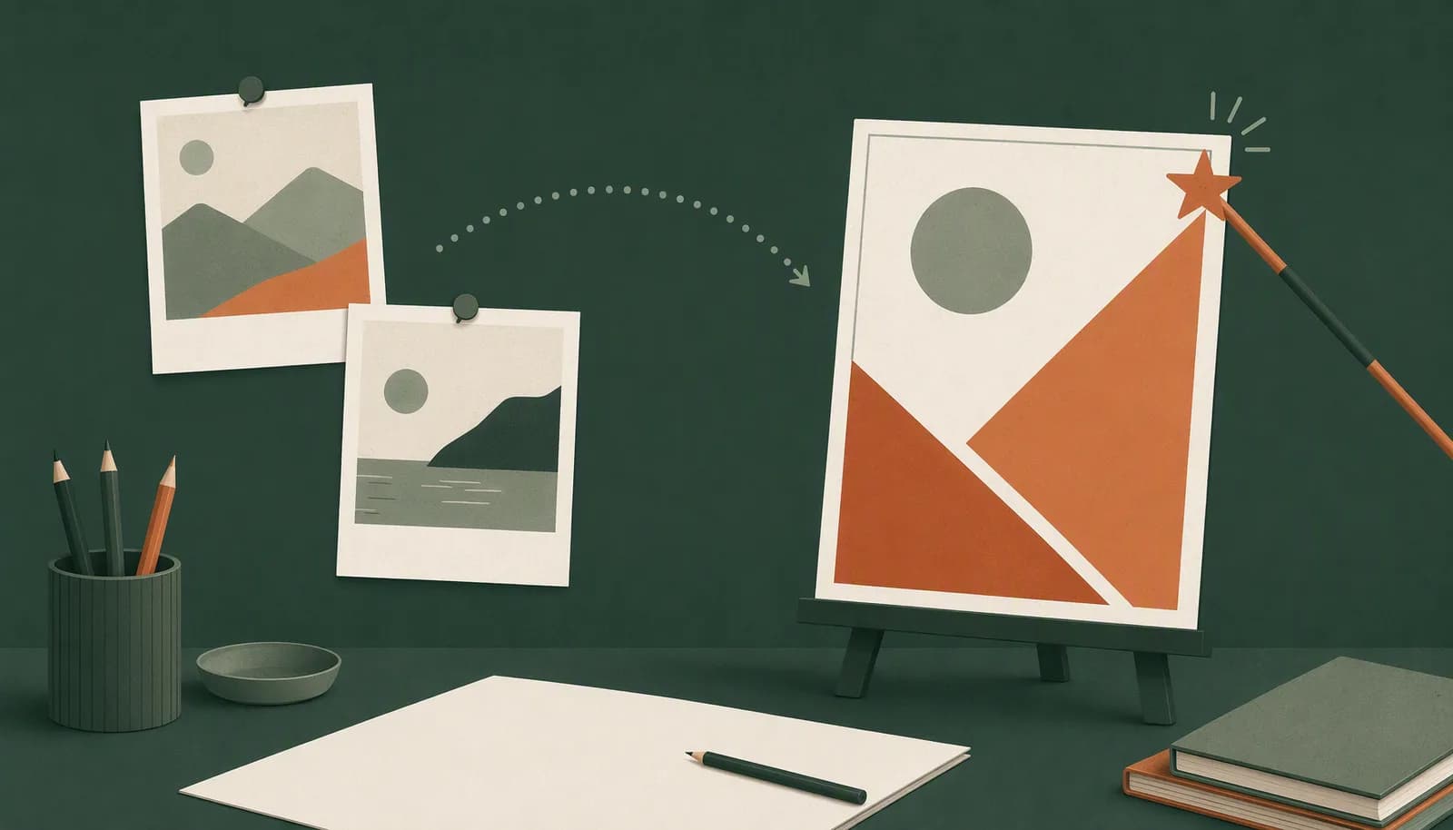 How to create a cover with reference images and prompts