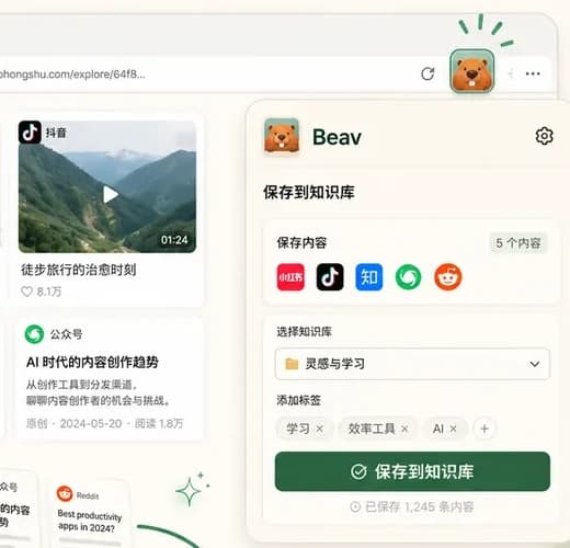 Beav 浏览器插件界面